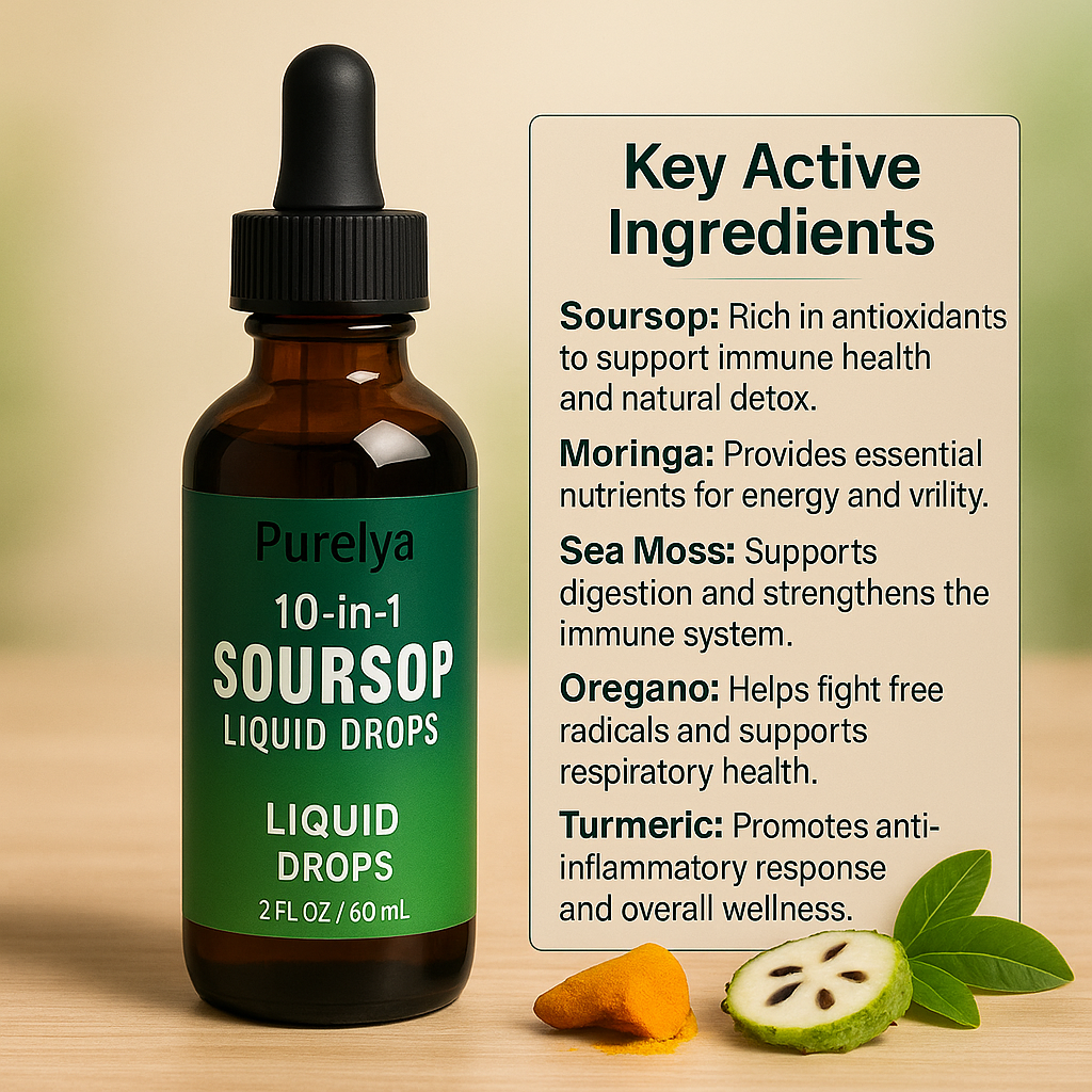 Pure Soursop 10 in 1 Liquid Drops