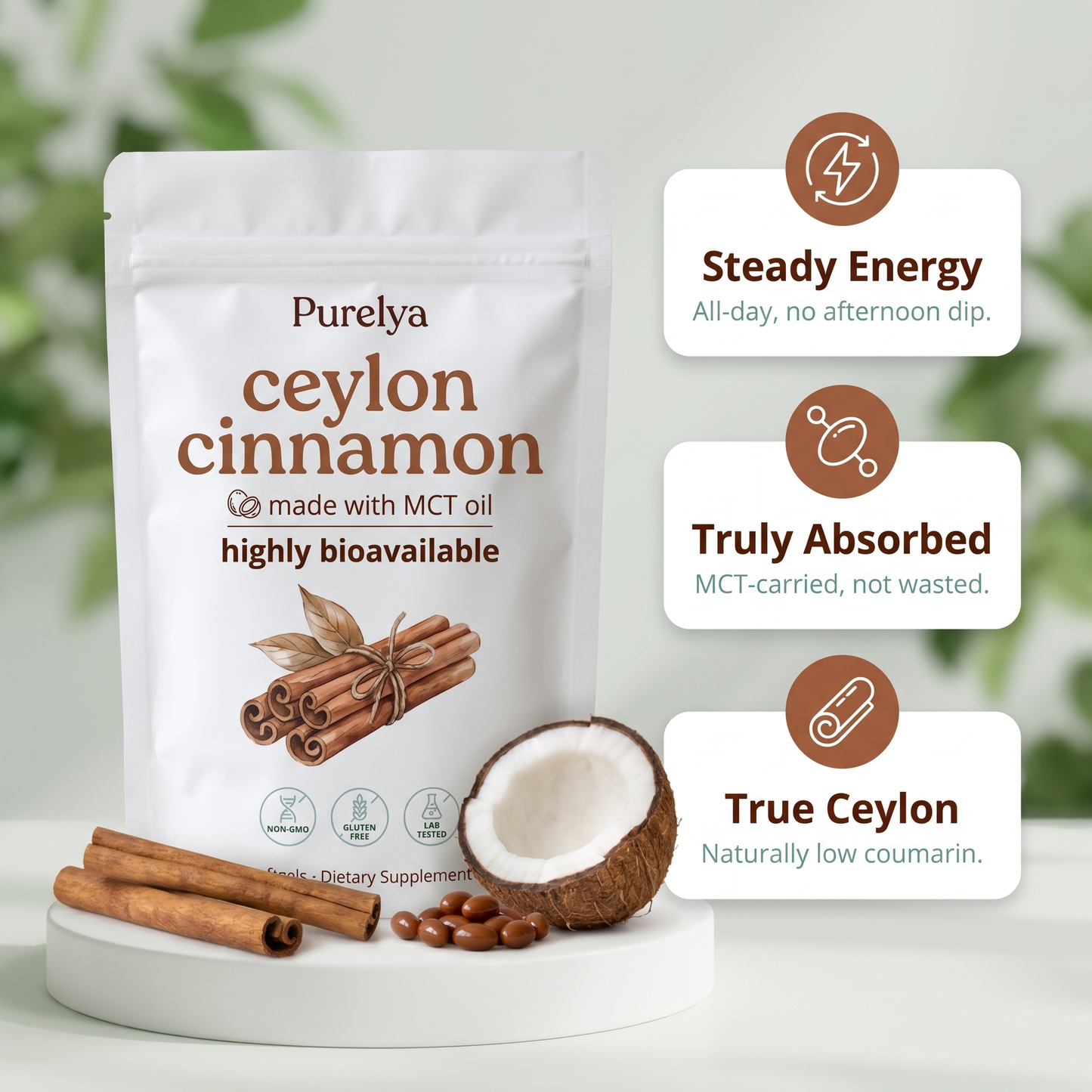 Ceylon Cinnamon 7,200mg with MCT Oil®